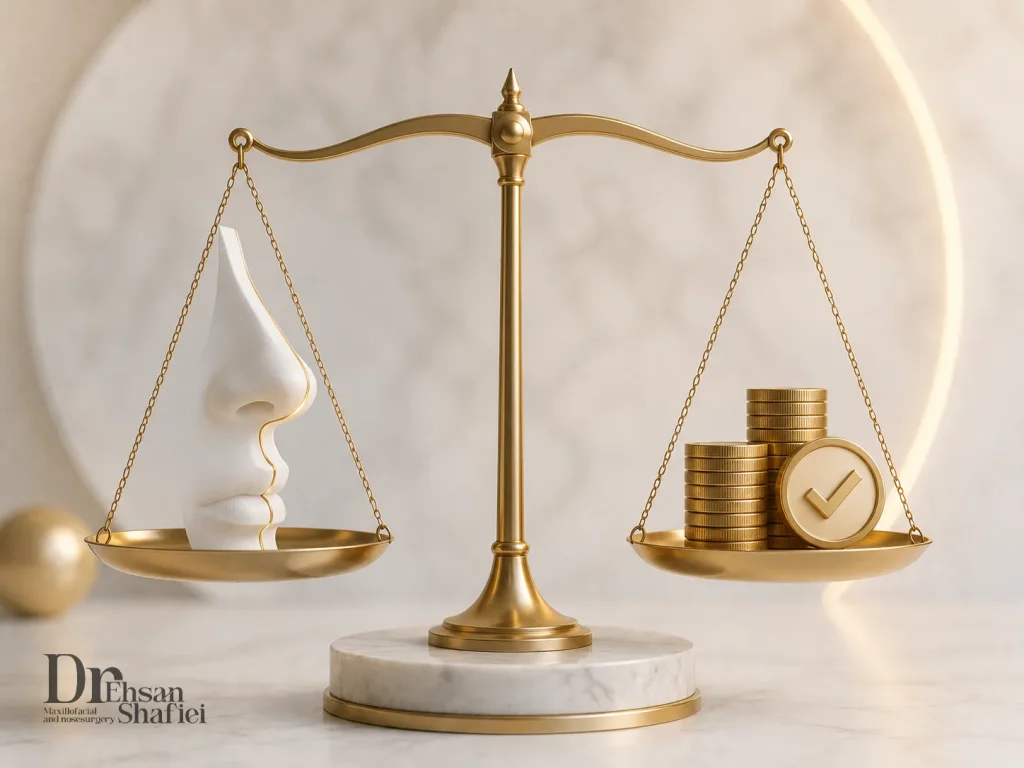 عوامل مؤثر بر هزینه عمل بینی و رابطه قیمت با کیفیت