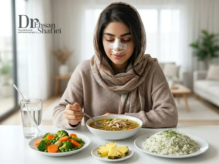 بعد از عمل بینی چی بخوریم برنامه غذایی مناسب کاهش ورم