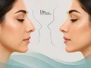 تفاوت عمل بینی فانتزی و نیمه فانتزی در نیم‌رخ نهایی صورت