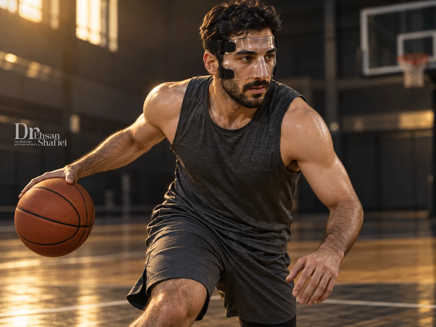 محافظ صورت برای پیشگیری از شکستگی بینی در ورزش