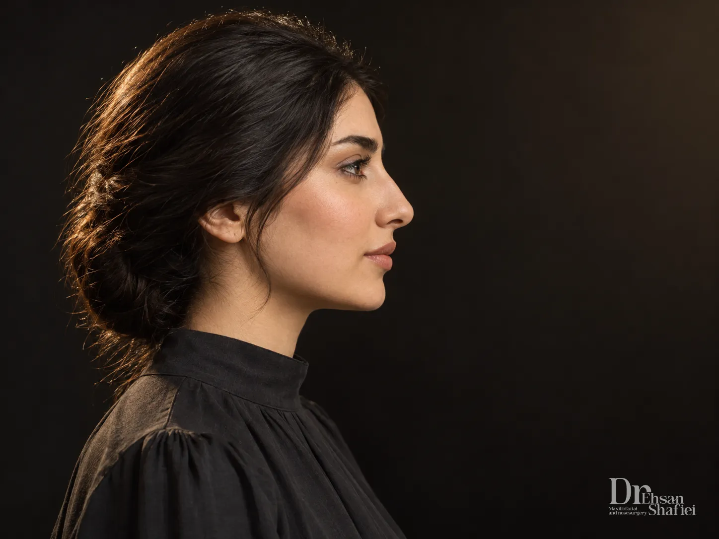 نیمرخ ظریف و طبیعی پس از عمل بینی استخوانی زنانه