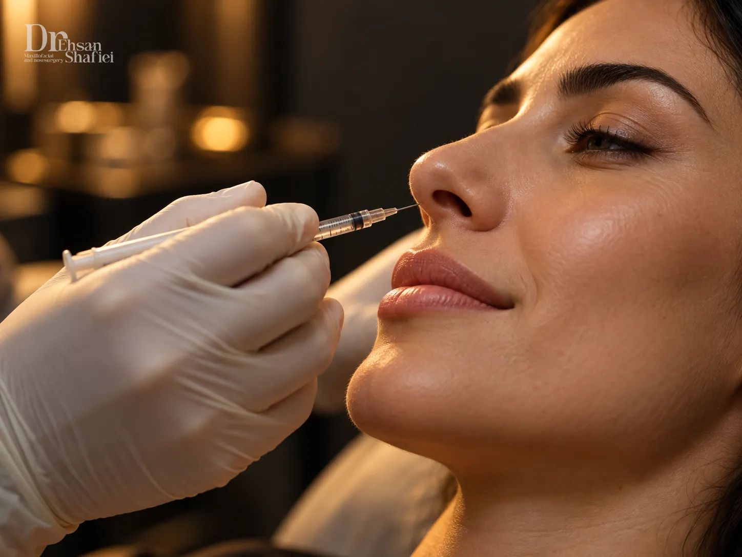 تزریق بوتاکس بینی در پایه نوک بینی