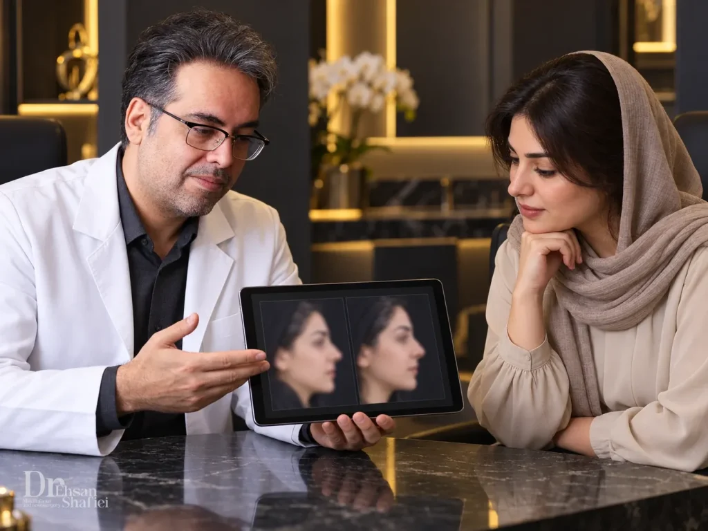مقایسه عکس‌ها در ویزیت پیگیری برای تشخیص بازگشت بینی گوشتی
